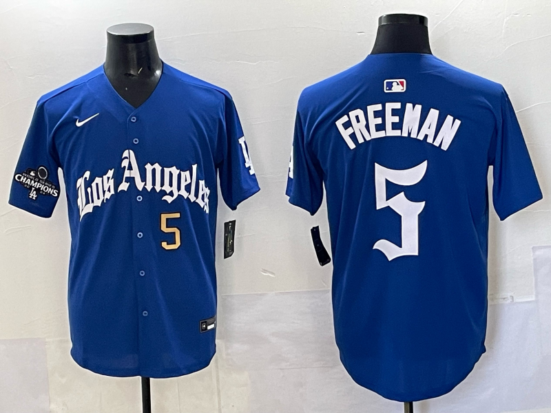 Men Los Angeles Dodgers #5 Freeman Blue 2025 Nike MLB Jersey style 009->los angeles dodgers->MLB Jersey